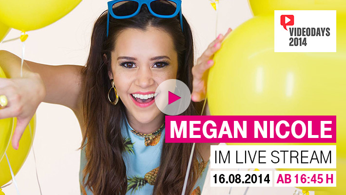 Megan Nicole im Live Stream von den VideoDays Megan Nicole im Live Stream von den VideoDays