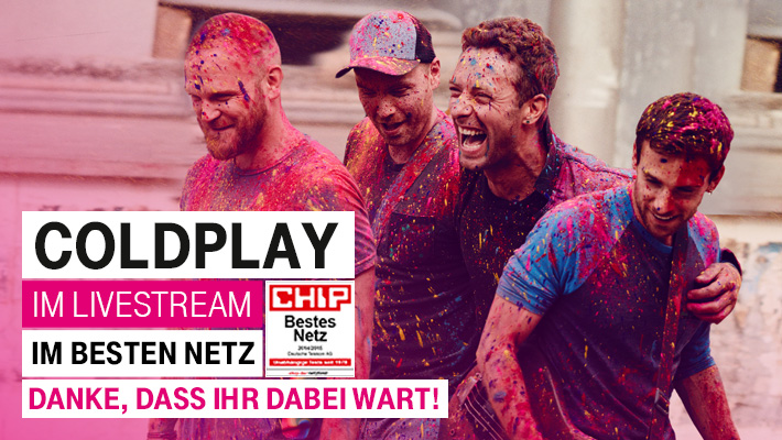 Feiert mit Coldplay im HD-Livestream