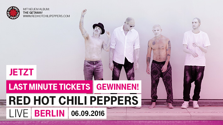 Jetzt letzte Tickets für die Red Hot Chili Peppers sichern